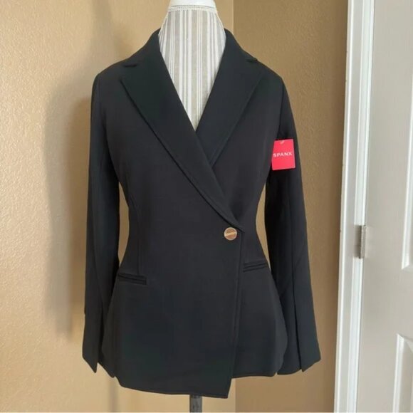 Spanx Perfect Asymmetrical Blazer Black Women's Size S NWT - Picture 8 of 13